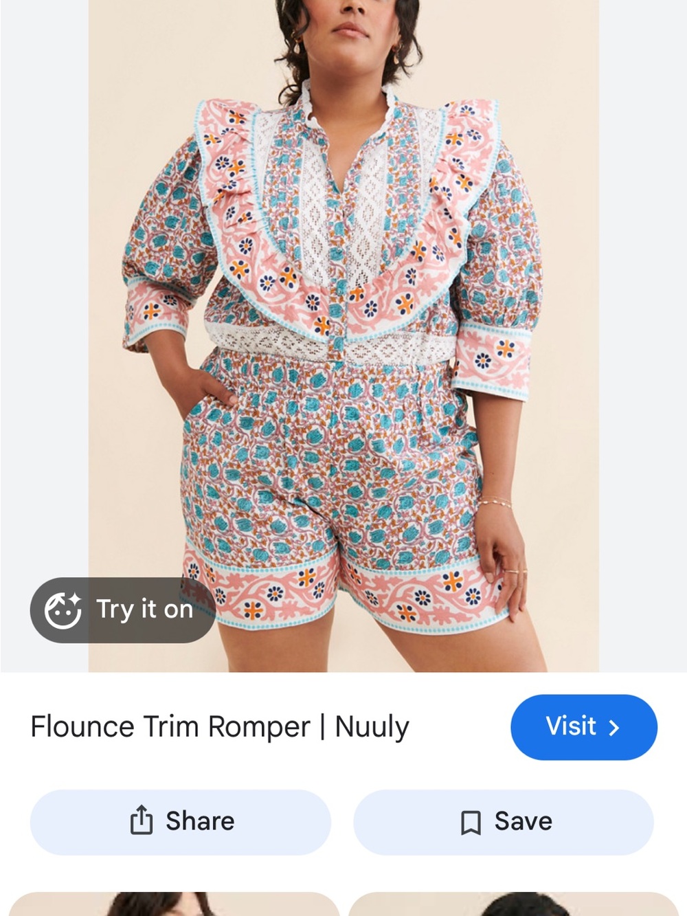 NUULY flounce trim romper